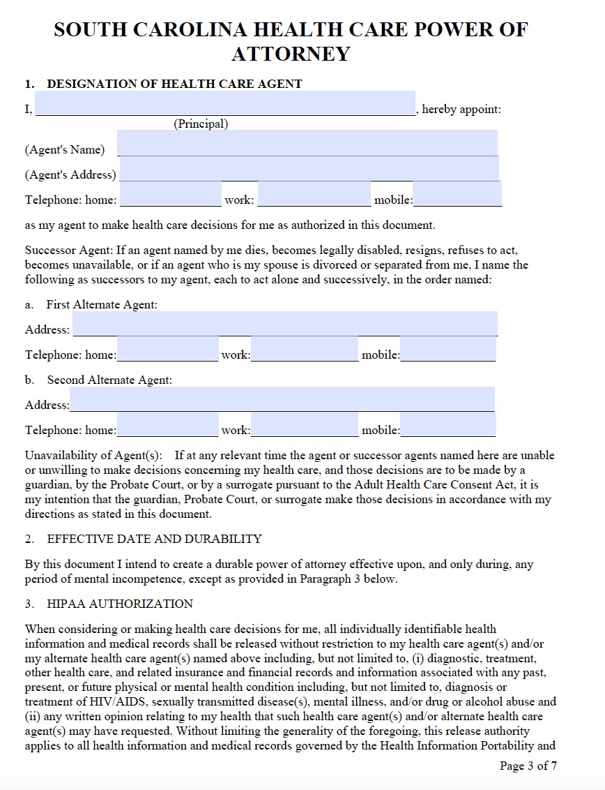 free-south-carolina-power-of-attorney-forms-9-types-pdf-word-eforms