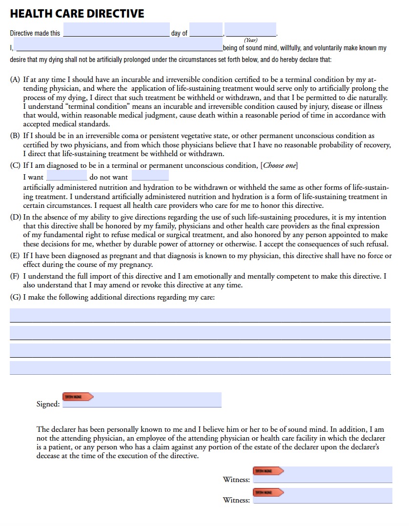 washington-living-will-form-advance-directive-living-will-forms-living-will-forms