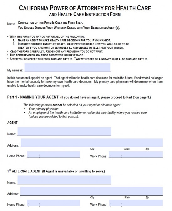 California Medical Power Of Attorney Form 2023 Printable Forms Free California Medical Power Of Attorney Form 2023 Printable Forms Free